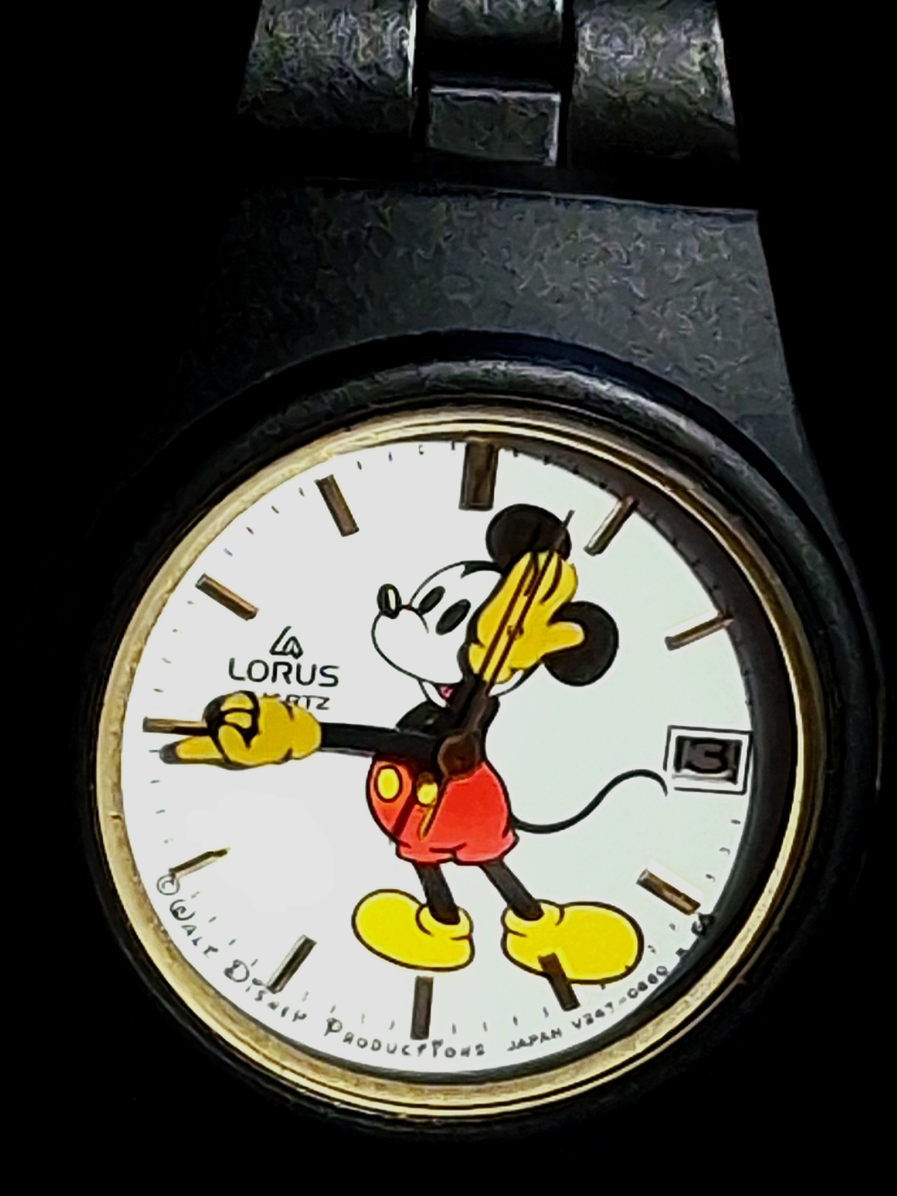 Vintage Disney Lorus Mickey Mouse Watch V247-0440 N.O.S./NEW BATTERY/Runs Great!